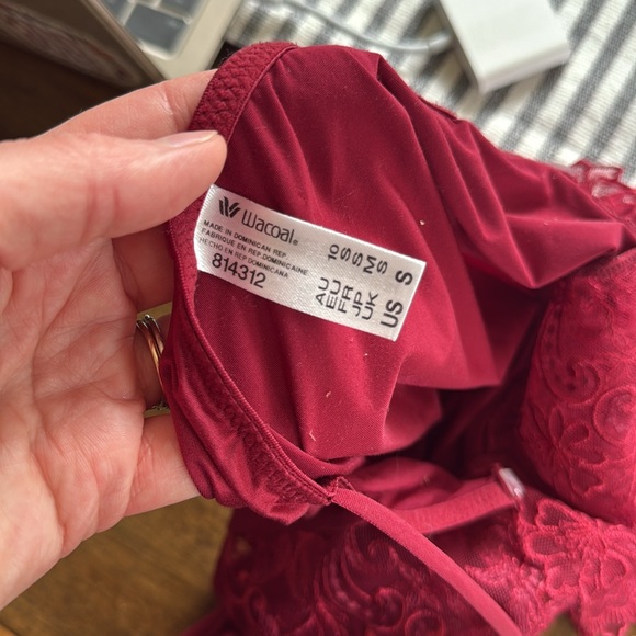 Wacoal Deep Red Lace Chemise Small - Picture 5 of 6